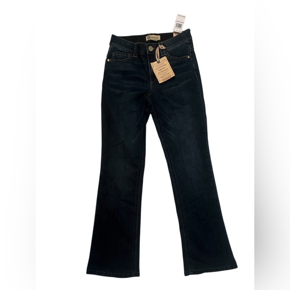 ☑️✅ Democracy Blue High Rise Itty Bitty Boot Jean - Picture 1 of 9